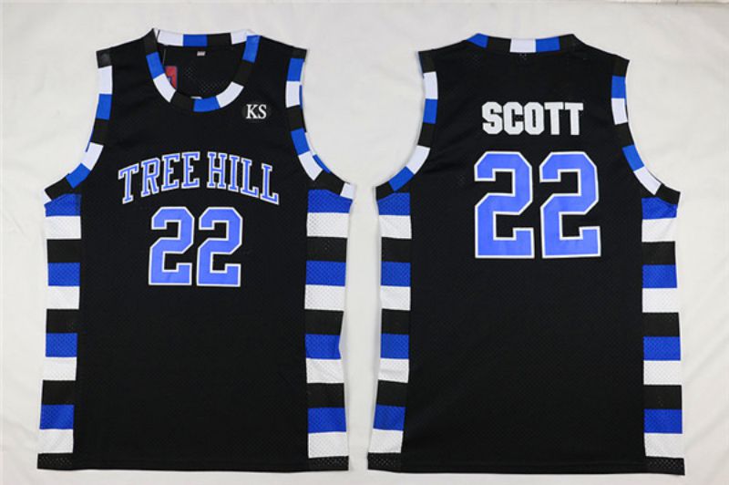 Men Movie basketball brothers #22 Scott Black NBA Jerseys